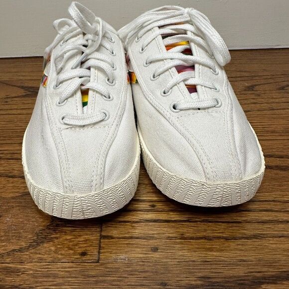 Tretorn Shoes Womens 8.5 Pride Nylite Plus Rainbow Casual Sneakers White Canvas - Picture 3 of 9
